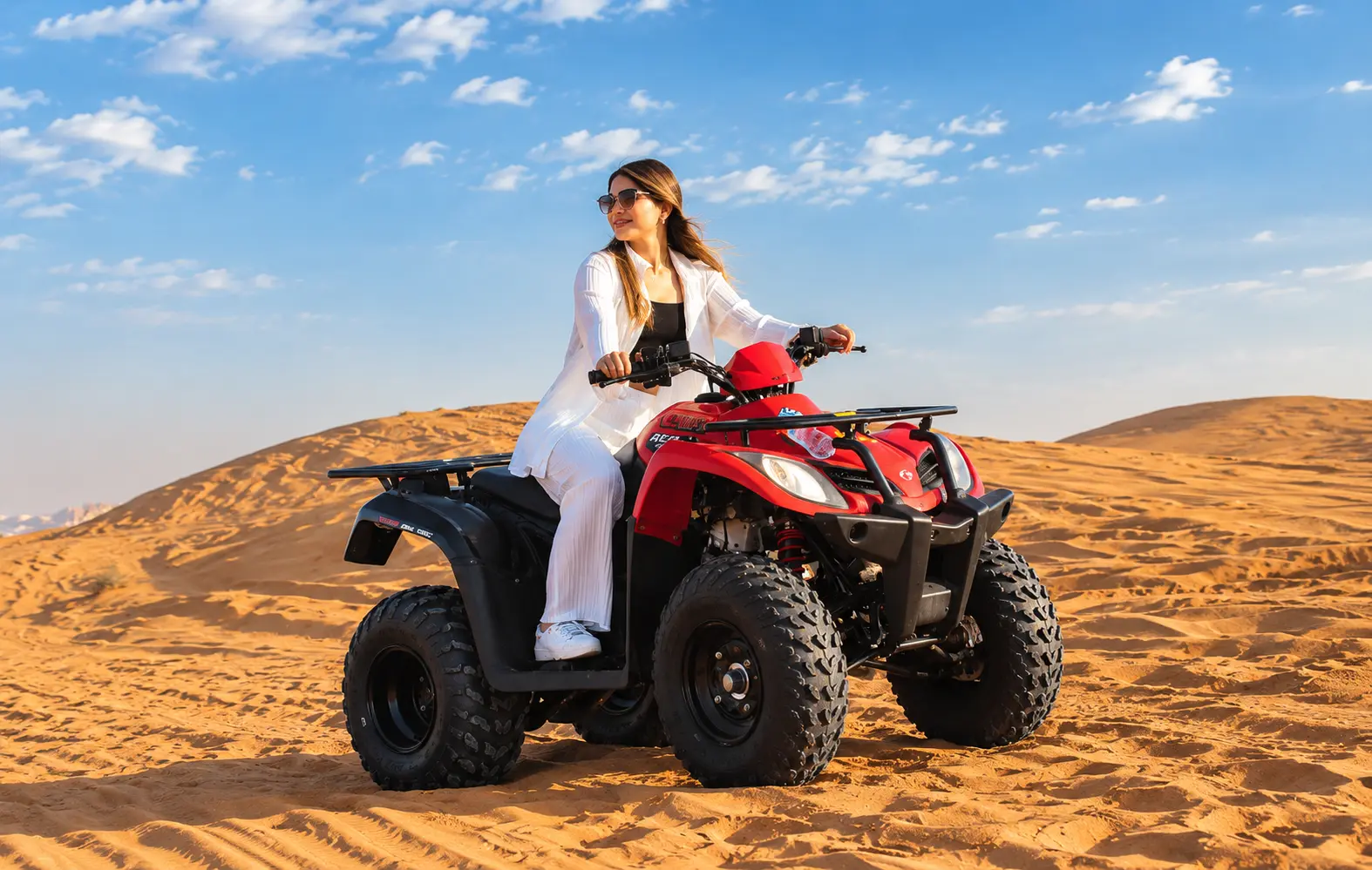 Dubai desert in winter with mild sunny weather